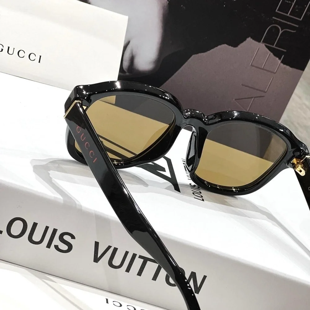 NWT Gucci GG1140SK-003 Black Square 54mm Sunglasses